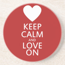 Amour dessus pour le jour de Valentines Dessous De Verre
