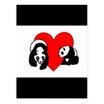 Amour d'ours panda carte postale