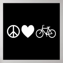 Amour et bicyclettes de paix affiche