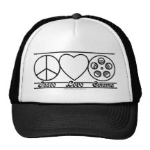Amour et cinéma de paix casquettes