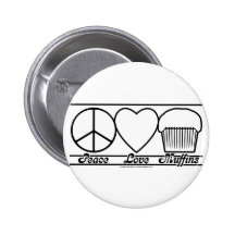 Amour et petits pains de paix badges