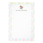 Amour floral d'espoir de foi de rose/vert papier à lettre personnalisable