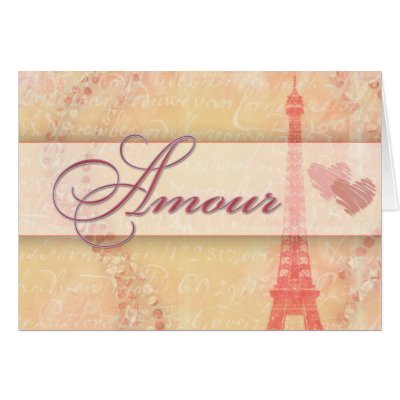 Amour in Paris Greeting Cards by perfectpostage