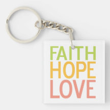 Amour Keychain chrétien inspiré d'espoir de foi