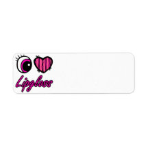 Amour Lipgloss du coeur I d'oeil d'Emo Étiquette D’adresse Retour