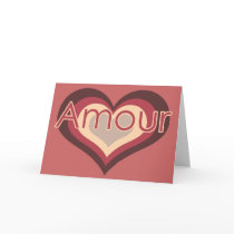 Amour Love for Valentines Day Cards