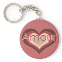 Amour Love for Valentines Day Keychains