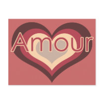 Amour Love for Valentines Day Postcard