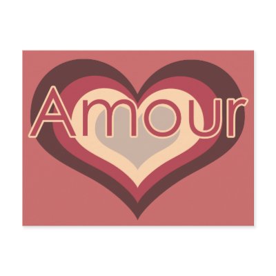 Amour Love for Valentines Day Postcard by EllesBaby