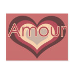 Amour Love for Valentines Day postcards