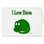 Amour mignon Dinos du dinosaure vert I de bébé Cartes