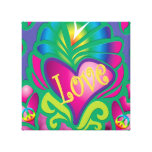 Amour psychédélique impressions sur toile