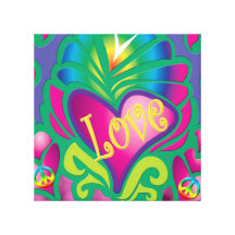 Amour psychédélique impressions sur toile
