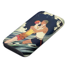 Amour vintage dans le surf ; Baiser romantique par Étui iPhone 3 Tough