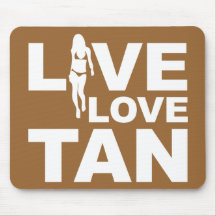 Amour vivant Tan Tapis De Souris