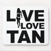 Amour vivant Tan Tapis De Souris