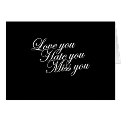 Amour vous vous détestez Mlle vous amour gothique  Cartes De Vœux