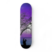 Amoureux au clair de lune - plateaux de planche à roulettes