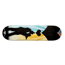 Amoureux sous un coeur - plateau de skateboard