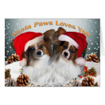 Amours de pattes de Papillon Père Noël vous cartes
