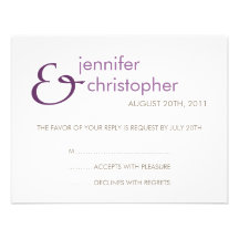 Ampersand :: RSVP Card Personalized Invitation