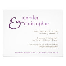 Ampersand :: Thank You Card Custom Invites