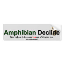 Amphibian Decline Bumper Stickers