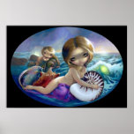 Amphitrite ART PRINT mermaid sea goddess lowbrow posters