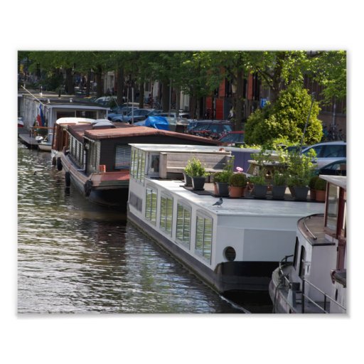 Amsterdam Canal Boat House Photo