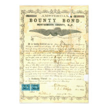Amsterdam Civil War Slavery Bounty Bond Announcement