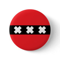 Amsterdam Flag Pinback Button