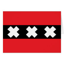 Amsterdam Flag Greeting Cards