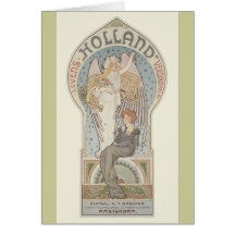 Amsterdam, Holland Advertsing Art Greeting Cards