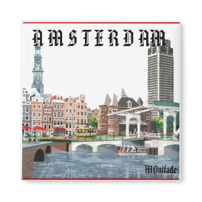 AMSTERDAM , HOLLAND FRIDGE MAGNET by adeolagbadamosi