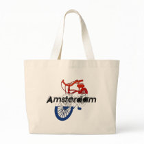 Amsterdam Holland Netherlands Cycling Tote Bags