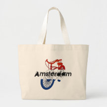 Amsterdam Holland Netherlands Cycling Tote Bags