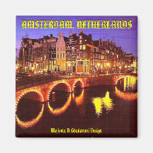 AMSTERDAM, NETHERLANDS REFRIGERATOR MAGNET