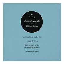 Amsterdam Save the Date: Powder Blue Personalized Invitation