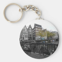 Amsterdam street keychains
