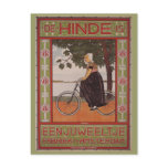 Amsterdam Vintage Bicycle Poster Art Post Card