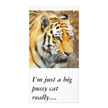 Amur Tiger, I’m just a big pussy cat really.... Photo Cards