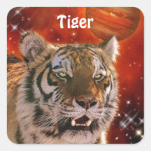Amur Tiger & Jupiter Big Cat Fantasy Stickers