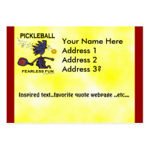 Amusement courageux de Pickleball Cartes De Visite Professionnelles