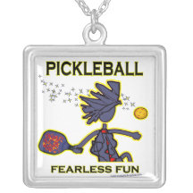 Amusement courageux de Pickleball Collier Personnalisé
