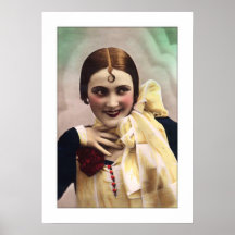 amusement de dame de deco, flirty, coloré posters