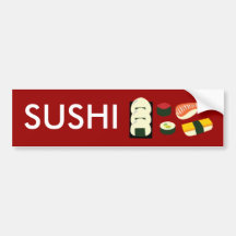 Amusement de sushi autocollant pour voiture