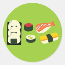 Amusement de sushi autocollants