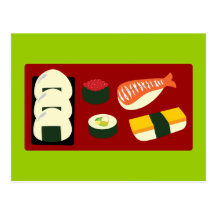 Amusement de sushi carte postale