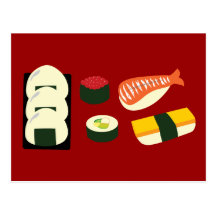 Amusement de sushi carte postale
