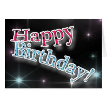Amusement et carte lumineuse de joyeux anniversair